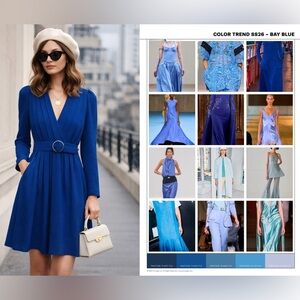 AQUA Bloomingdale’s Exclusive Blue Pleated Mini Dress | NWT | Size S